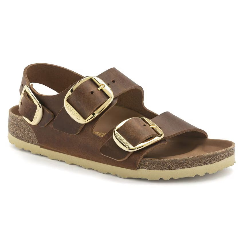 Birkenstock Milano Big Buckle 1024067 Cognac | Cuir Largeur Étroite - Dealorys