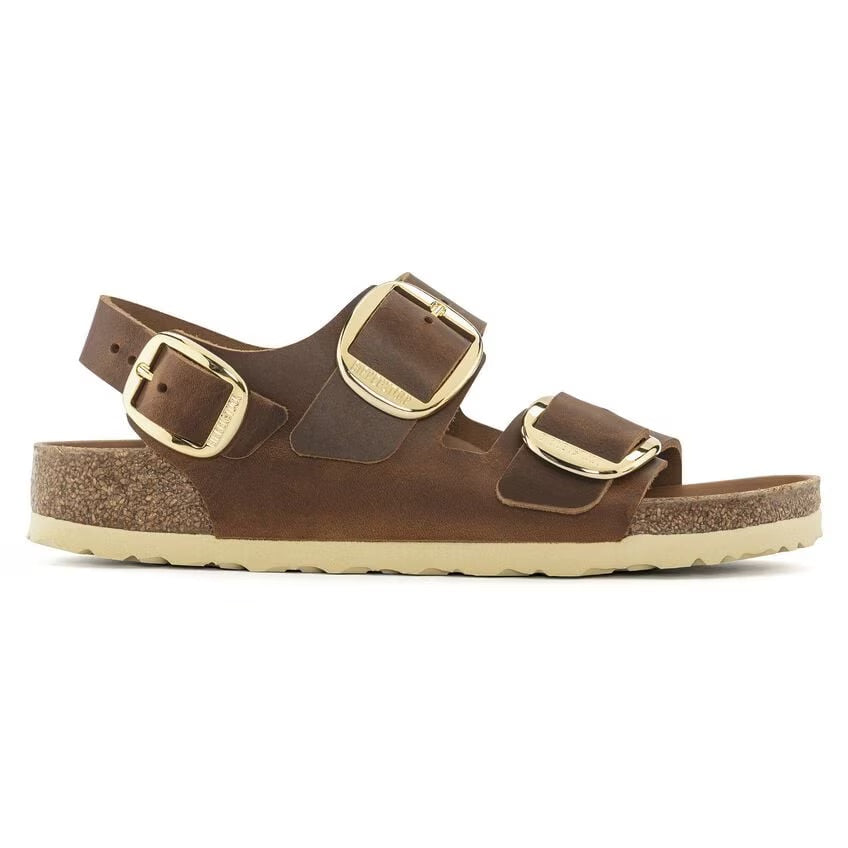 Birkenstock Milano Big Buckle 1024067 Cognac | Cuir Largeur Étroite - Dealorys