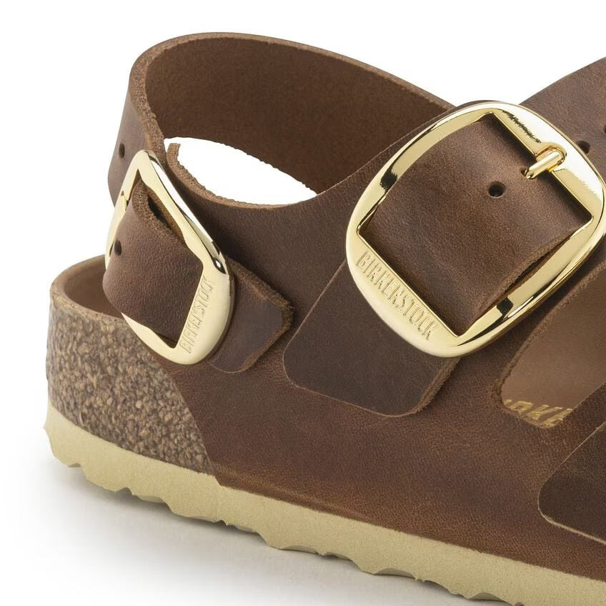 Birkenstock Milano Big Buckle 1024067 Cognac | Cuir Largeur Étroite - Dealorys