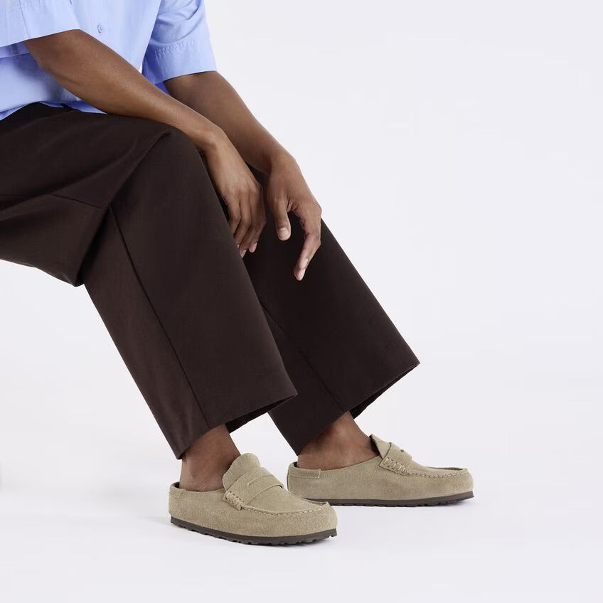 Birkenstock NAPLES WRAPPED Grip 2.0 1029675 Taupe | Suède Largeur Régulière - Dealorys