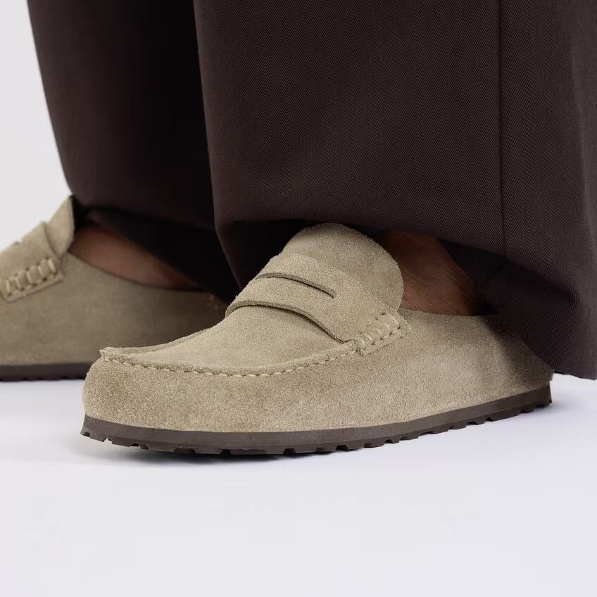 Birkenstock NAPLES WRAPPED Grip 2.0 1029675 Taupe | Suède Largeur Régulière - Dealorys