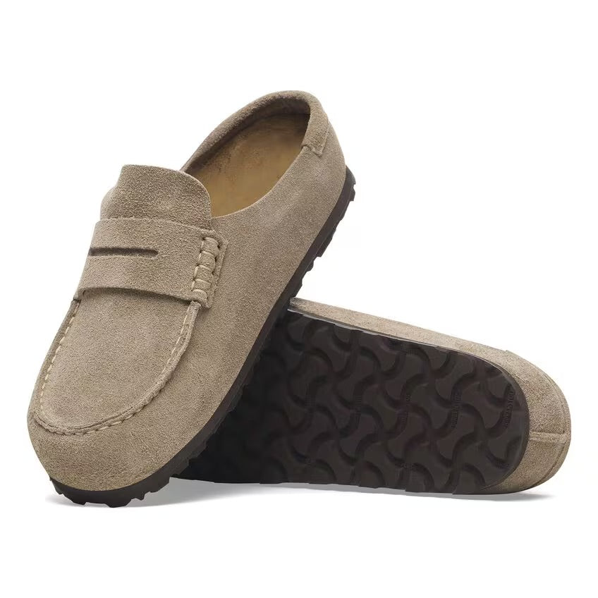 Birkenstock NAPLES WRAPPED Grip 2.0 1029675 Taupe | Suède Largeur Régulière - Dealorys