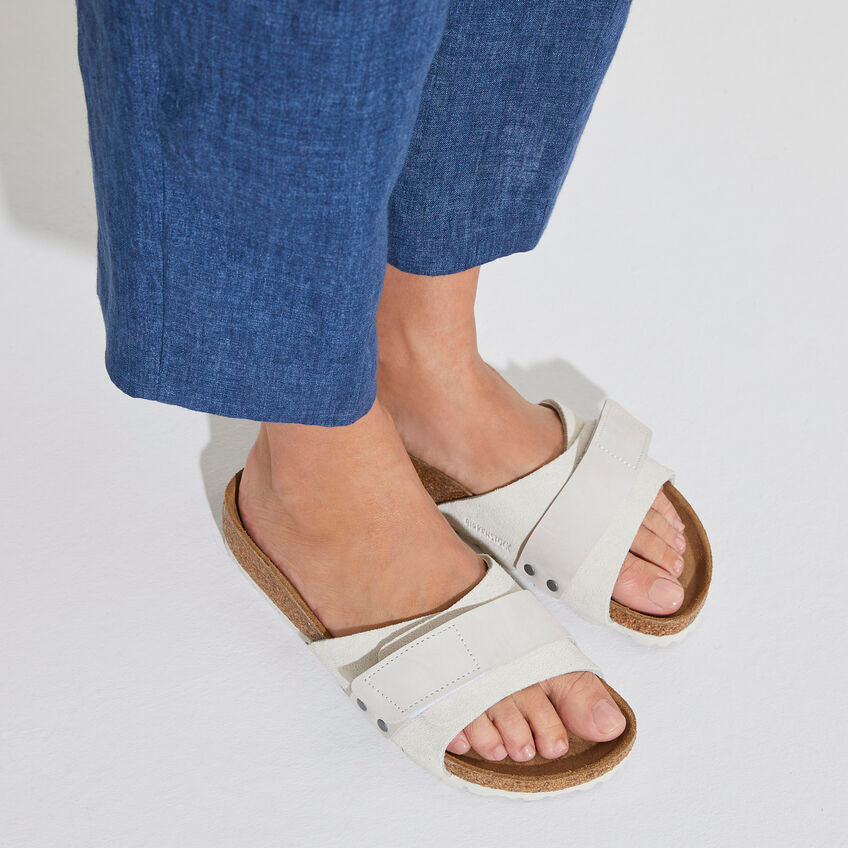 Birkenstock OITA 1024226 Antique White | Nubuck/Suède Largeur Étroite - Dealorys