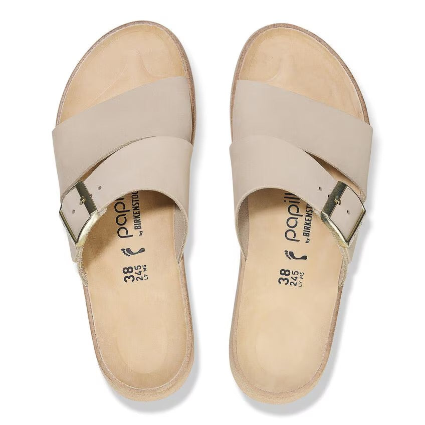 Birkenstock Papillio ALMINA 1026974 Sandcastle | Nubuck Largeur Étroite - Dealorys