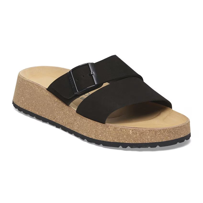 Birkenstock Papillio ALMINA 1029100 Noir | Nubuck Largeur Étroite - Dealorys