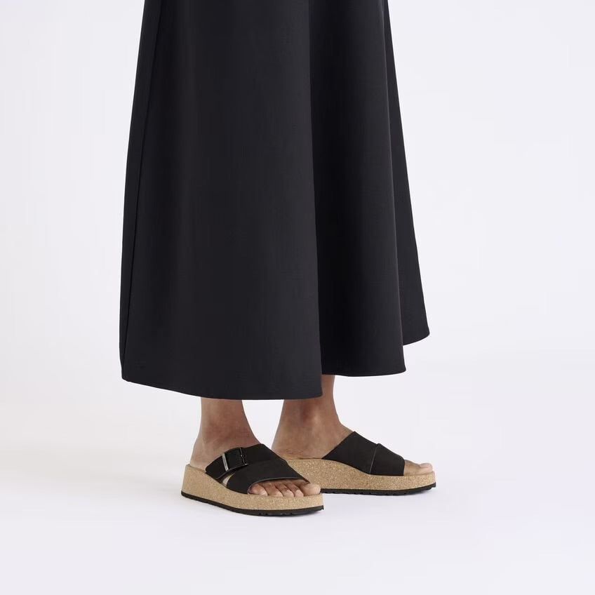 Birkenstock Papillio ALMINA 1029100 Noir | Nubuck Largeur Étroite - Dealorys
