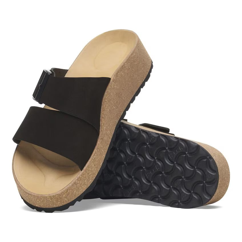 Birkenstock Papillio ALMINA 1029100 Noir | Nubuck Largeur Étroite - Dealorys