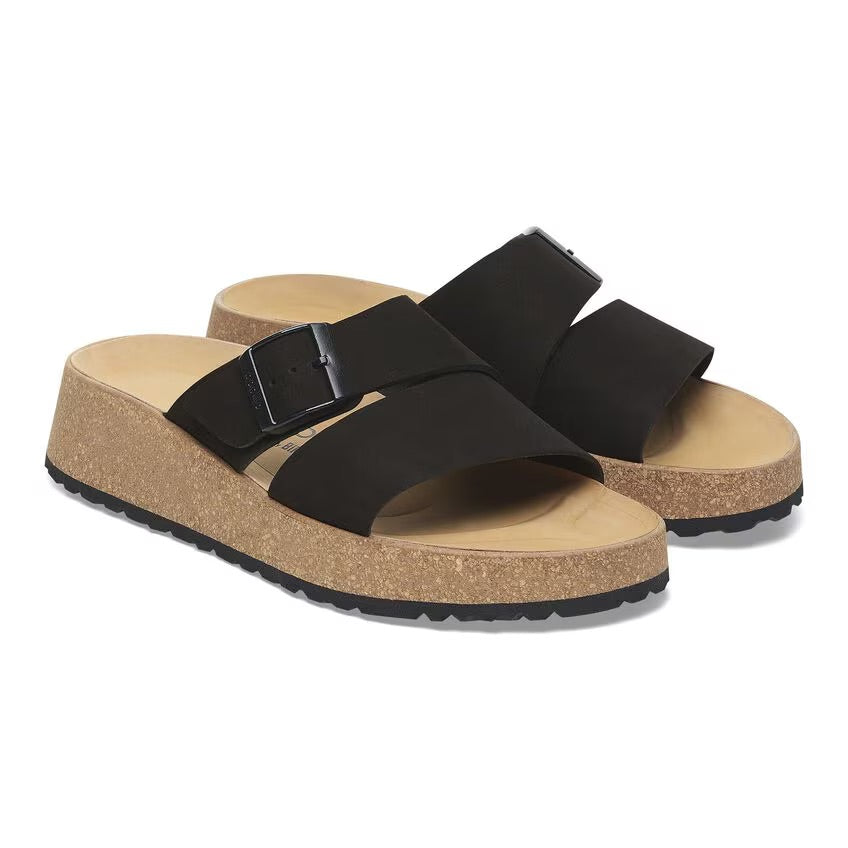 Birkenstock Papillio ALMINA 1029100 Noir | Nubuck Largeur Étroite - Dealorys