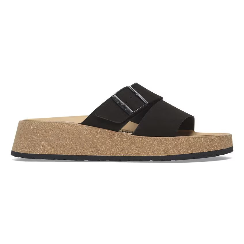 Birkenstock Papillio ALMINA 1029100 Noir | Nubuck Largeur Étroite - Dealorys