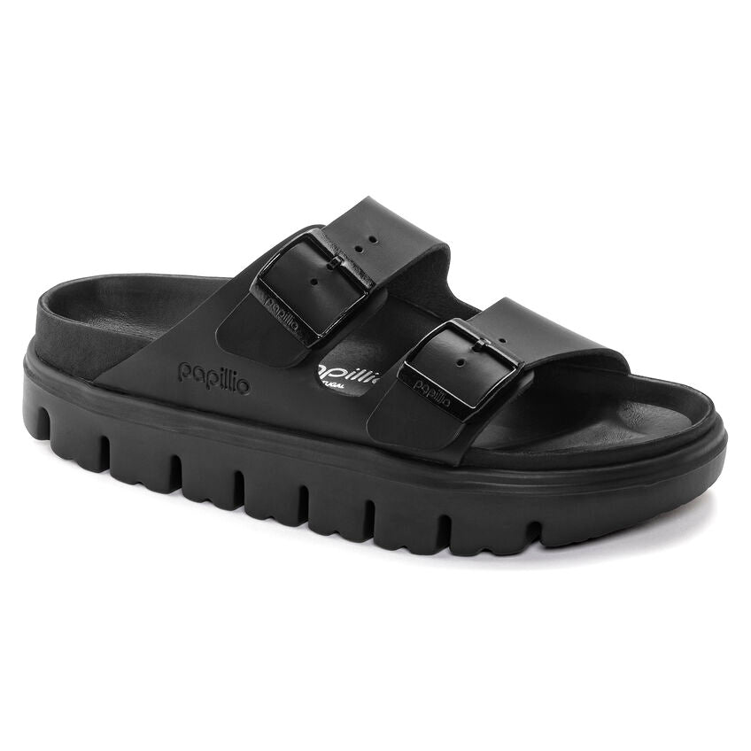 Birkenstock Papillio ARIZONA CHUNKY 1024565 Noir | Cuir Exquisite Largeur Étroite - Dealorys