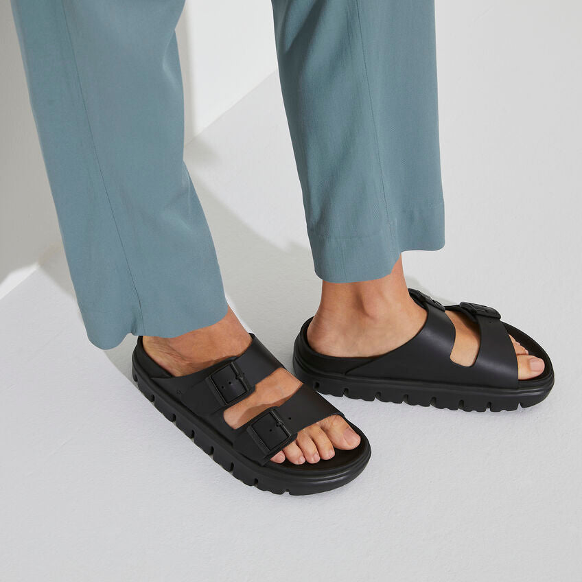 Birkenstock Papillio ARIZONA CHUNKY 1024565 Noir | Cuir Exquisite Largeur Étroite - Dealorys