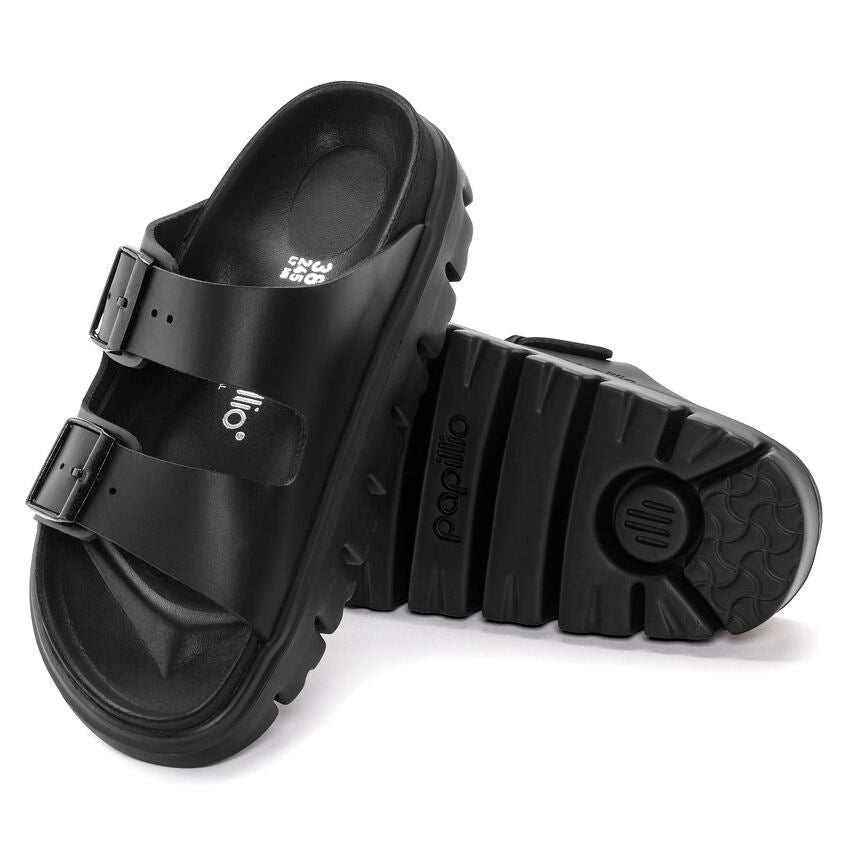 Birkenstock Papillio ARIZONA CHUNKY 1024565 Noir | Cuir Exquisite Largeur Étroite - Dealorys