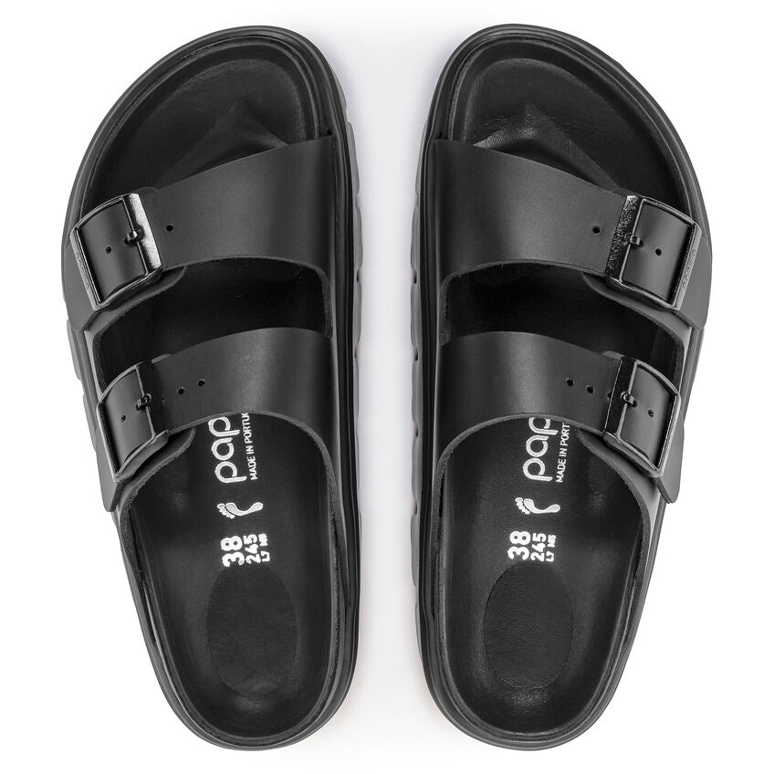 Birkenstock Papillio ARIZONA CHUNKY 1024565 Noir | Cuir Exquisite Largeur Étroite - Dealorys