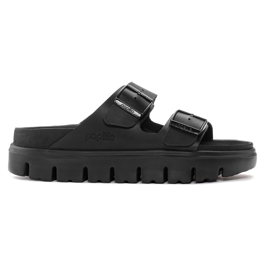 Birkenstock Papillio ARIZONA CHUNKY 1024565 Noir | Cuir Exquisite Largeur Étroite - Dealorys