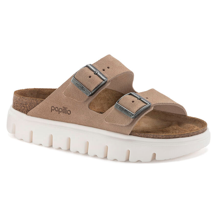 Birkenstock Papillio ARIZONA CHUNKY 1024950 Warm Sand | Suède Largeur Étroite - Dealorys