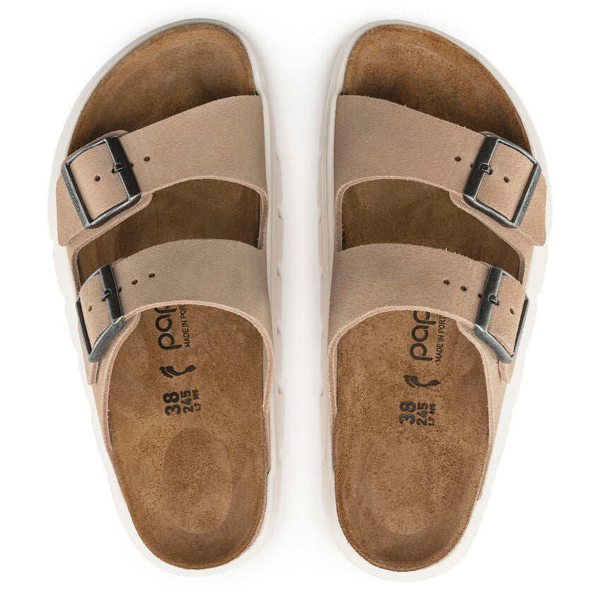 Birkenstock Papillio ARIZONA CHUNKY 1024950 Warm Sand | Suède Largeur Étroite - Dealorys