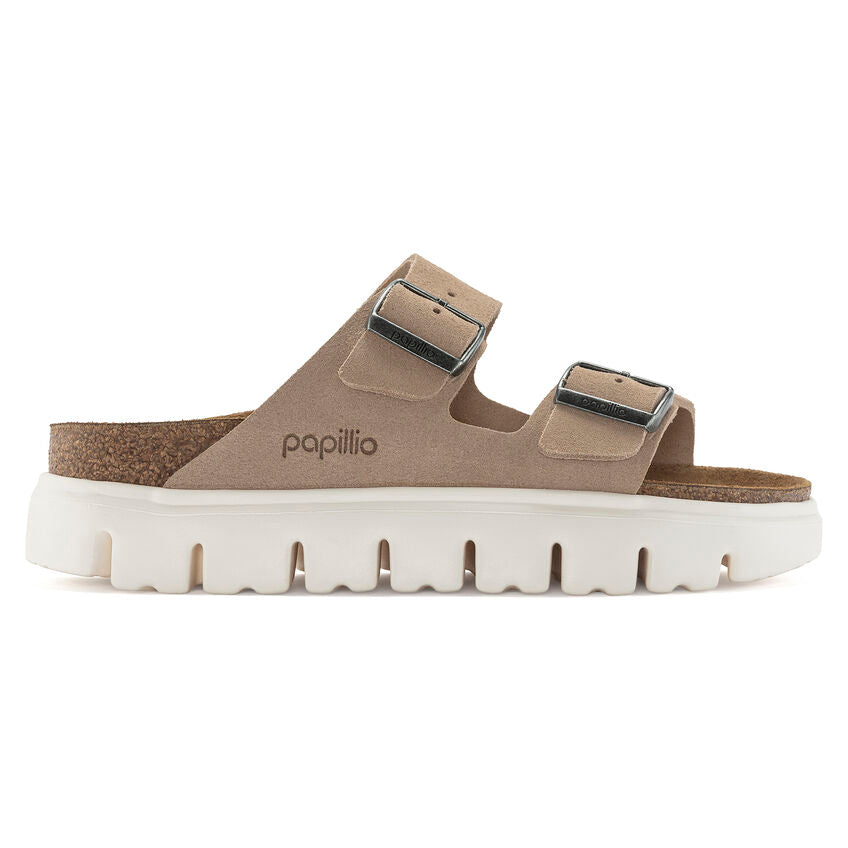 Birkenstock Papillio ARIZONA CHUNKY 1024950 Warm Sand | Suède Largeur Étroite - Dealorys