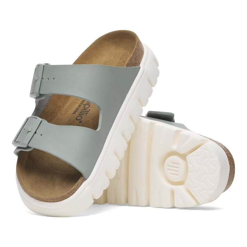Birkenstock Papillio ARIZONA CHUNKY 1029093 Pure Sage | Birko-Flor Largeur Étroite - Dealorys