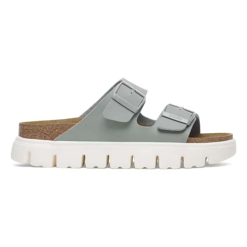 Birkenstock Papillio ARIZONA CHUNKY 1029093 Pure Sage | Birko-Flor Largeur Étroite - Dealorys