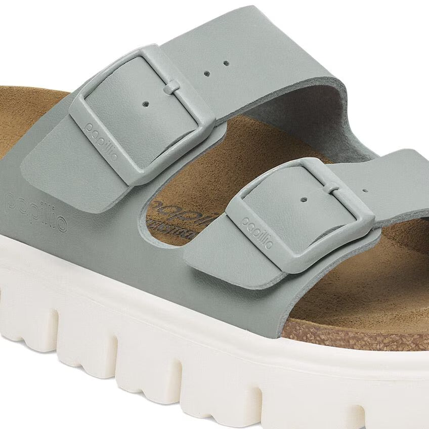 Birkenstock Papillio ARIZONA CHUNKY 1029093 Pure Sage | Birko-Flor Largeur Étroite - Dealorys