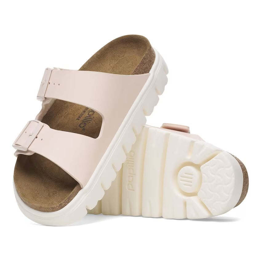 Birkenstock Papillio ARIZONA CHUNKY 1029110 Light Rose | Birko-Flor Largeur Étroite - Dealorys