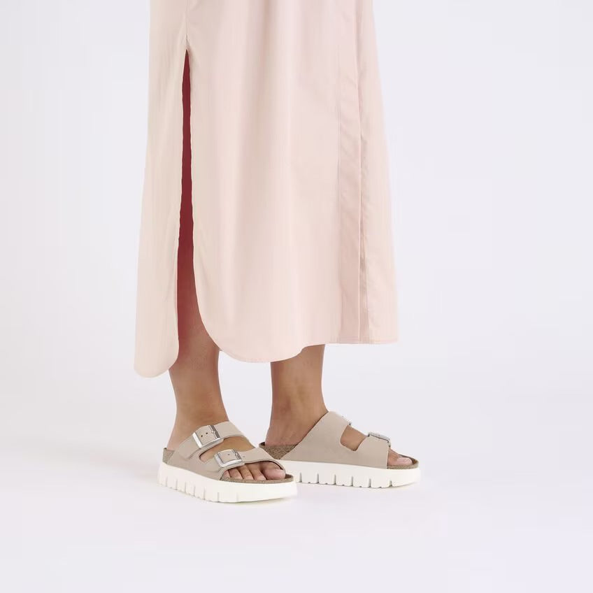 Birkenstock Papillio ARIZONA CHUNKY 1029117 Light Rose | Suède Largeur Étroite - Dealorys