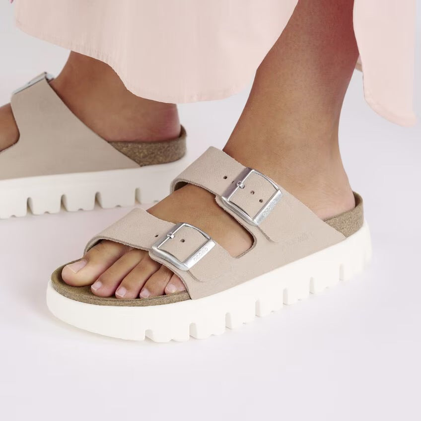 Birkenstock Papillio ARIZONA CHUNKY 1029117 Light Rose | Suède Largeur Étroite - Dealorys