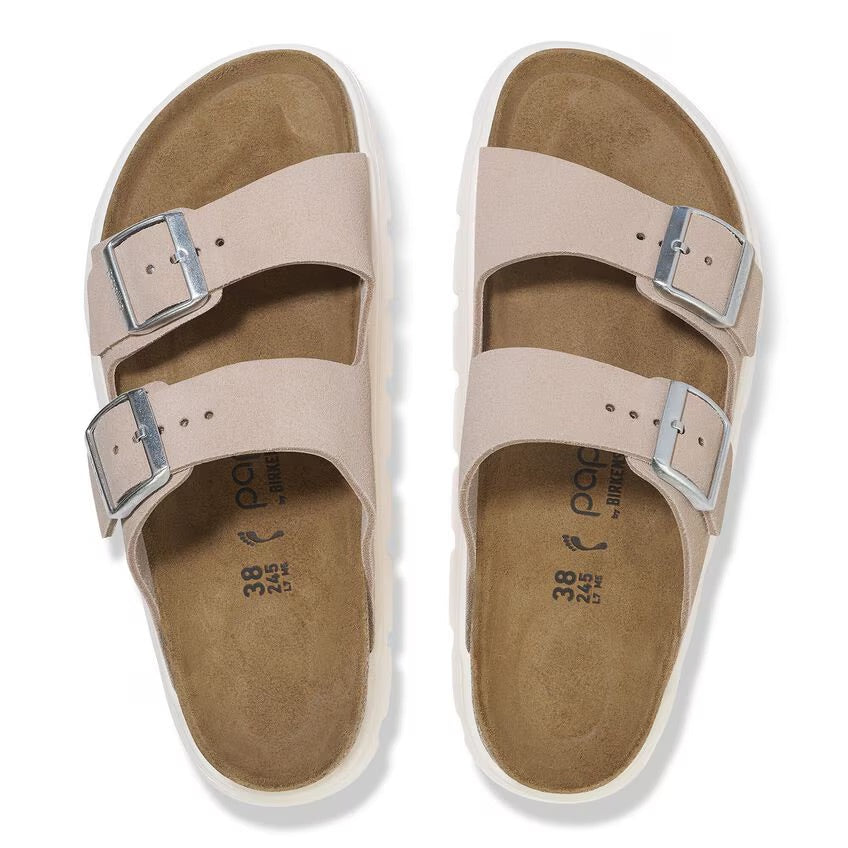 Birkenstock Papillio ARIZONA CHUNKY 1029117 Light Rose | Suède Largeur Étroite - Dealorys