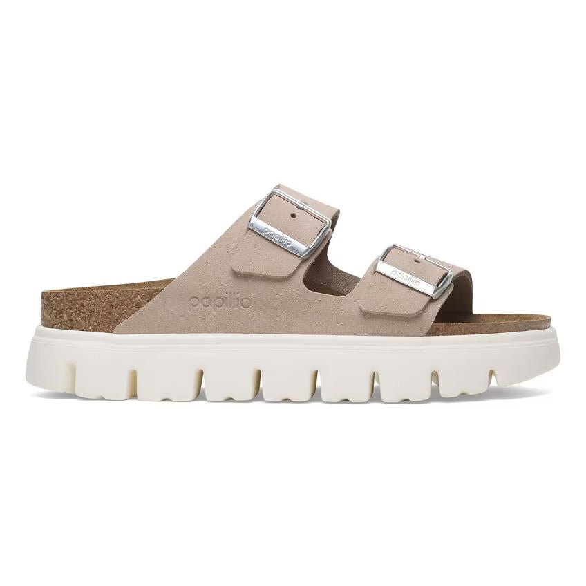 Birkenstock Papillio ARIZONA CHUNKY 1029117 Light Rose | Suède Largeur Étroite - Dealorys