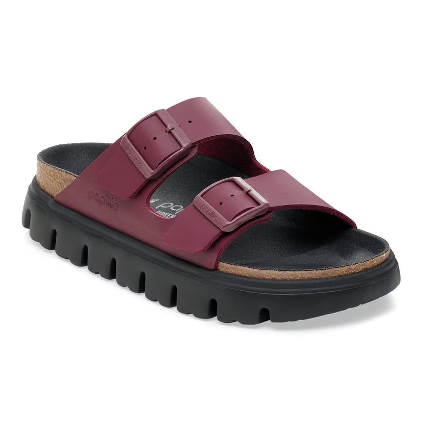 Birkenstock Papillio ARIZONA CHUNKY 1030566 Zinfandel/Black | Birko-Flor Largeur Étroite - Dealorys