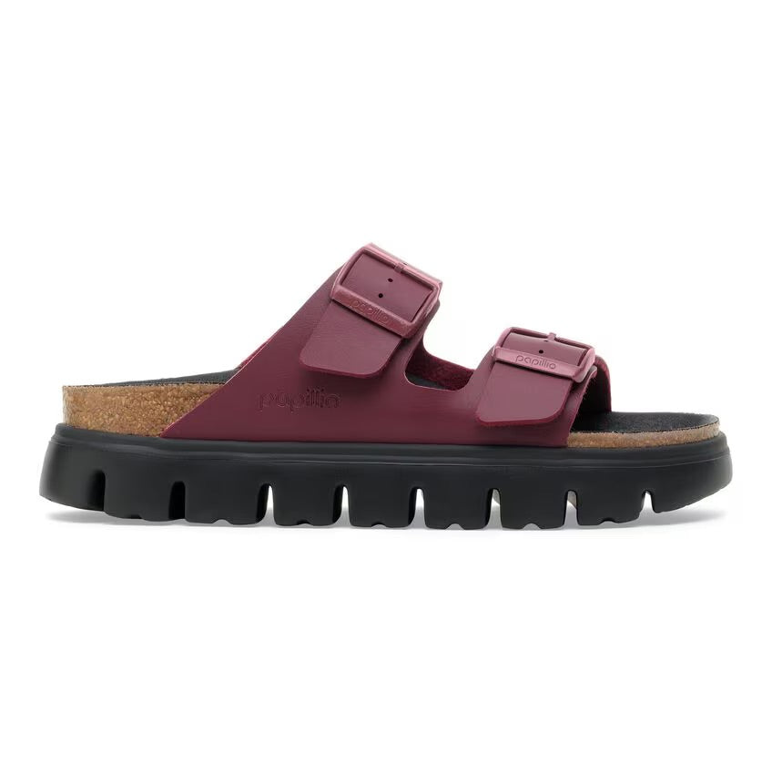Birkenstock Papillio ARIZONA CHUNKY 1030566 Zinfandel/Black | Birko-Flor Largeur Étroite - Dealorys