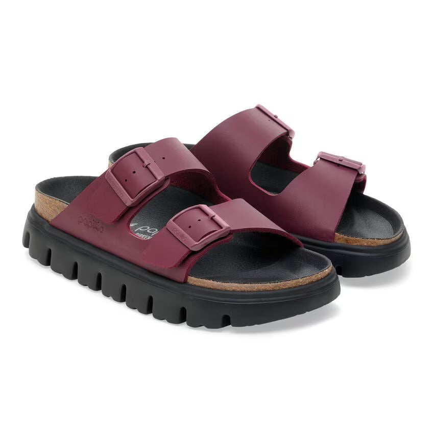 Birkenstock Papillio ARIZONA CHUNKY 1030566 Zinfandel/Black | Birko-Flor Largeur Étroite - Dealorys