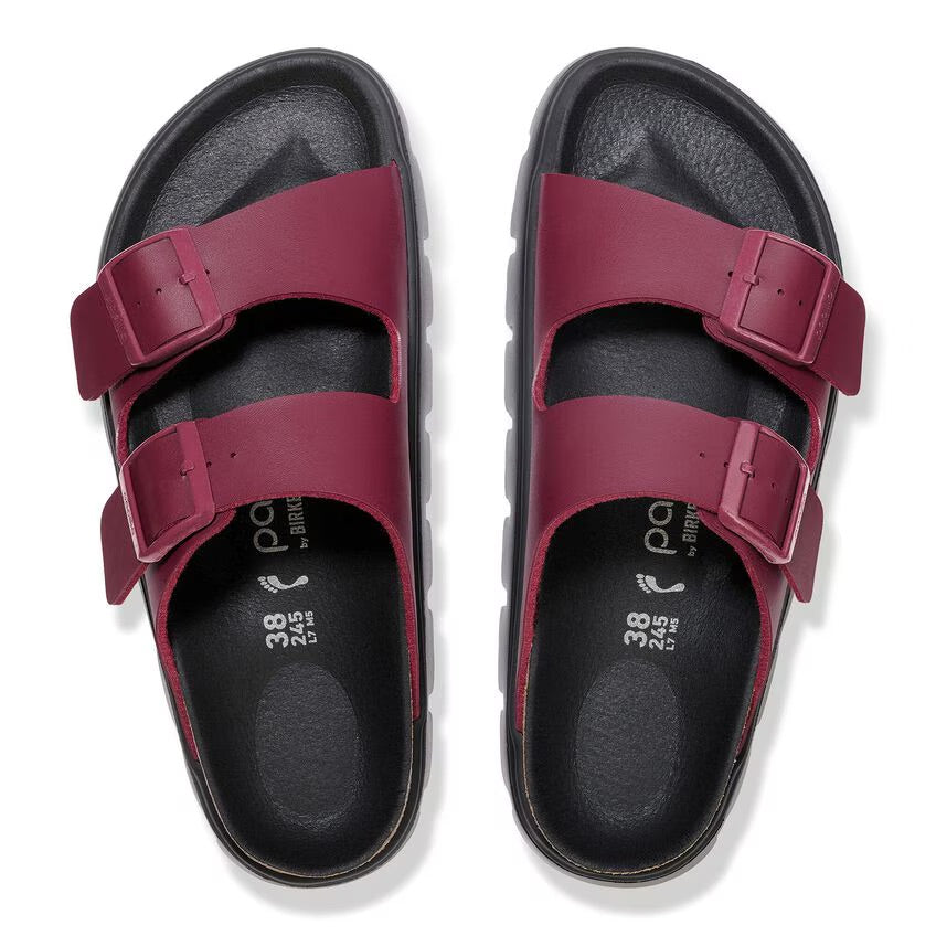 Birkenstock Papillio ARIZONA CHUNKY 1030566 Zinfandel/Black | Birko-Flor Largeur Étroite - Dealorys