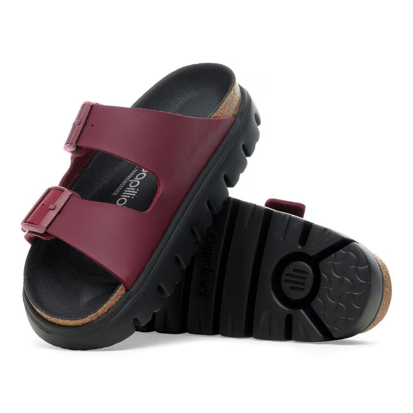 Birkenstock Papillio ARIZONA CHUNKY 1030566 Zinfandel/Black | Birko-Flor Largeur Étroite - Dealorys