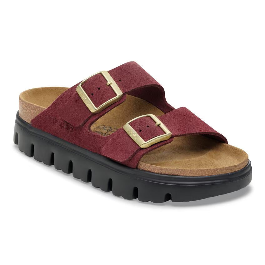 Birkenstock Papillio ARIZONA CHUNKY 1030581 Zinfandel | Suède Largeur Étroite - Dealorys