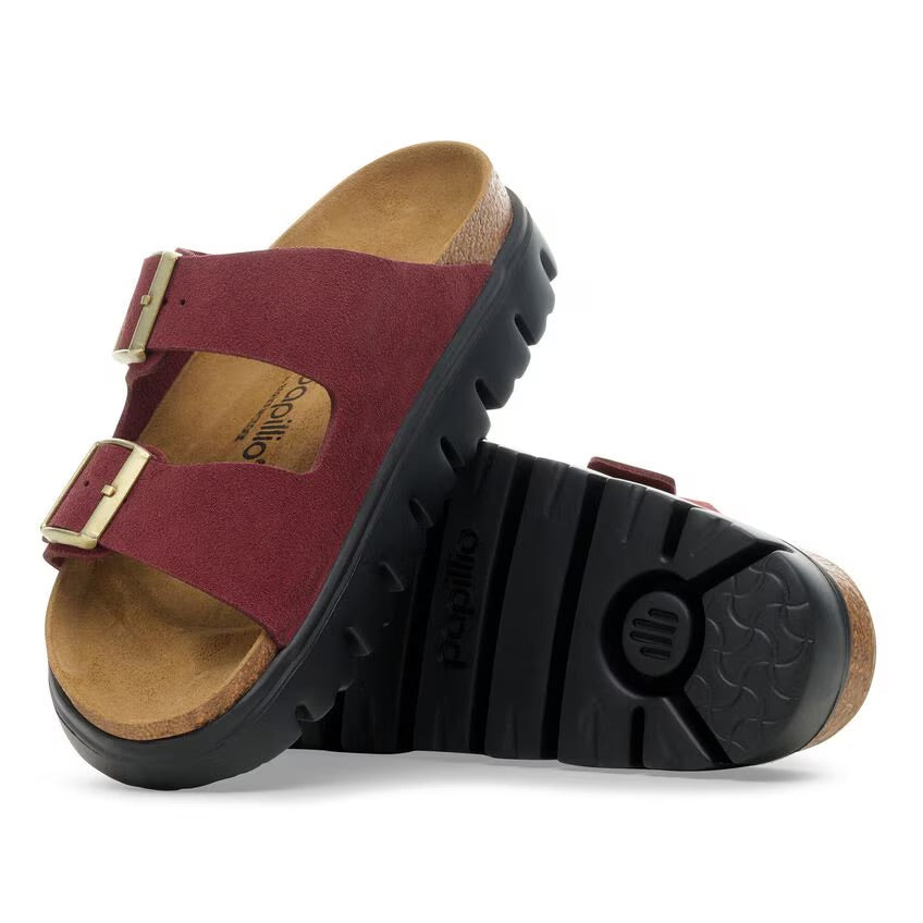 Birkenstock Papillio ARIZONA CHUNKY 1030581 Zinfandel | Suède Largeur Étroite - Dealorys