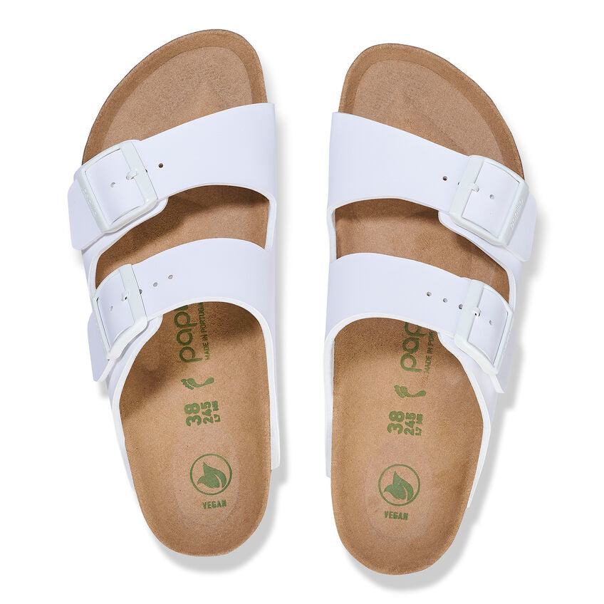 Birkenstock Papillio ARIZONA VEGAN PLATFORM 1027416 Blanc | Birko-Flor Largeur Étroite - Dealorys