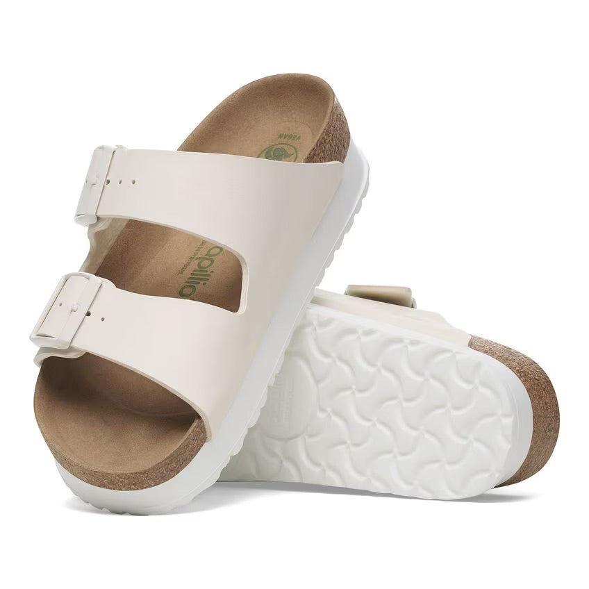 Birkenstock Papillio ARIZONA VEGAN PLATFORM 1029127 Eggshell | Birko-Flor Largeur Étroite - Dealorys