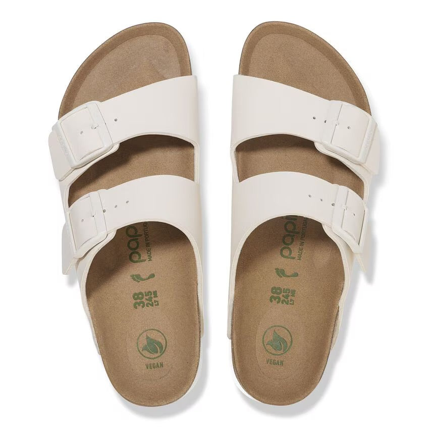 Birkenstock Papillio ARIZONA VEGAN PLATFORM 1029127 Eggshell | Birko-Flor Largeur Étroite - Dealorys