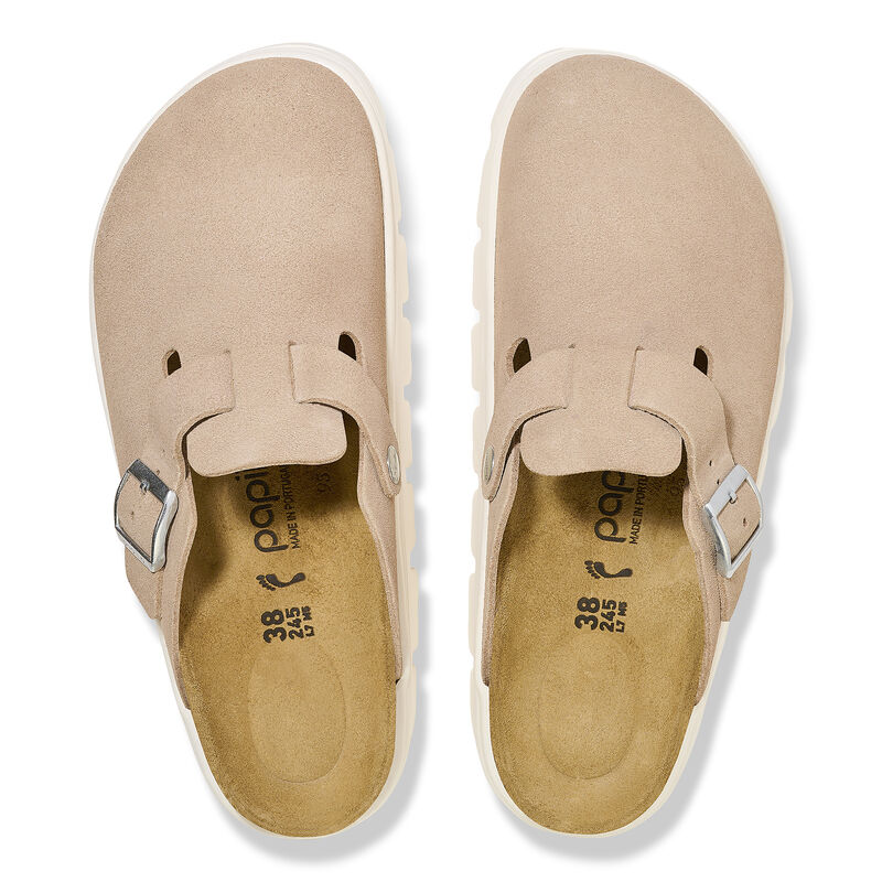 Birkenstock Papillio BOSTON CHUNKY 1026176 Warm Sand | Suède Largeur Étroite - Dealorys