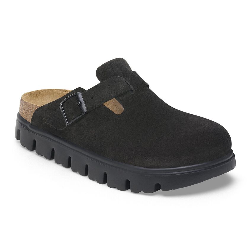 Birkenstock Papillio BOSTON CHUNKY 1028317 Noir | Suède Largeur Étroite - Dealorys