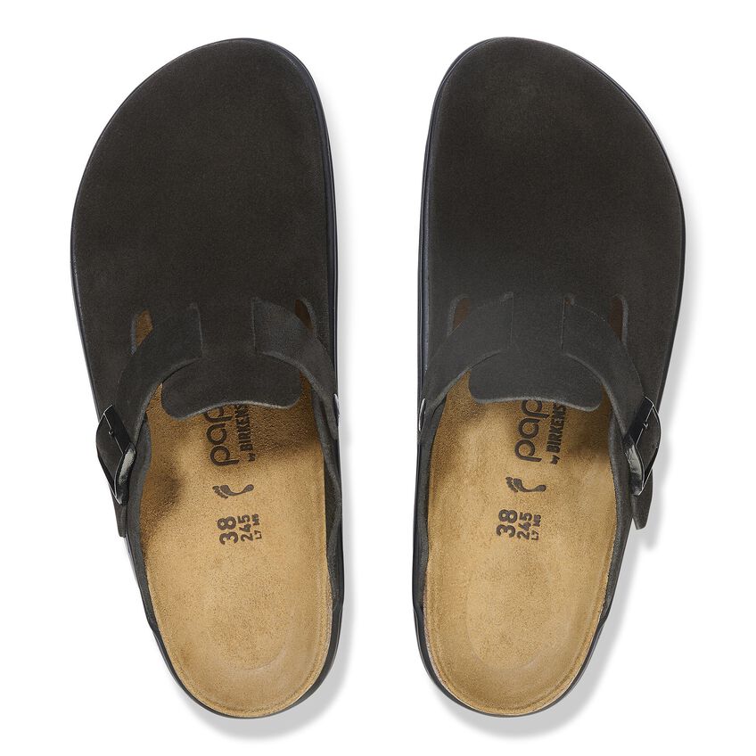 Birkenstock Papillio BOSTON CHUNKY 1028317 Noir | Suède Largeur Étroite - Dealorys