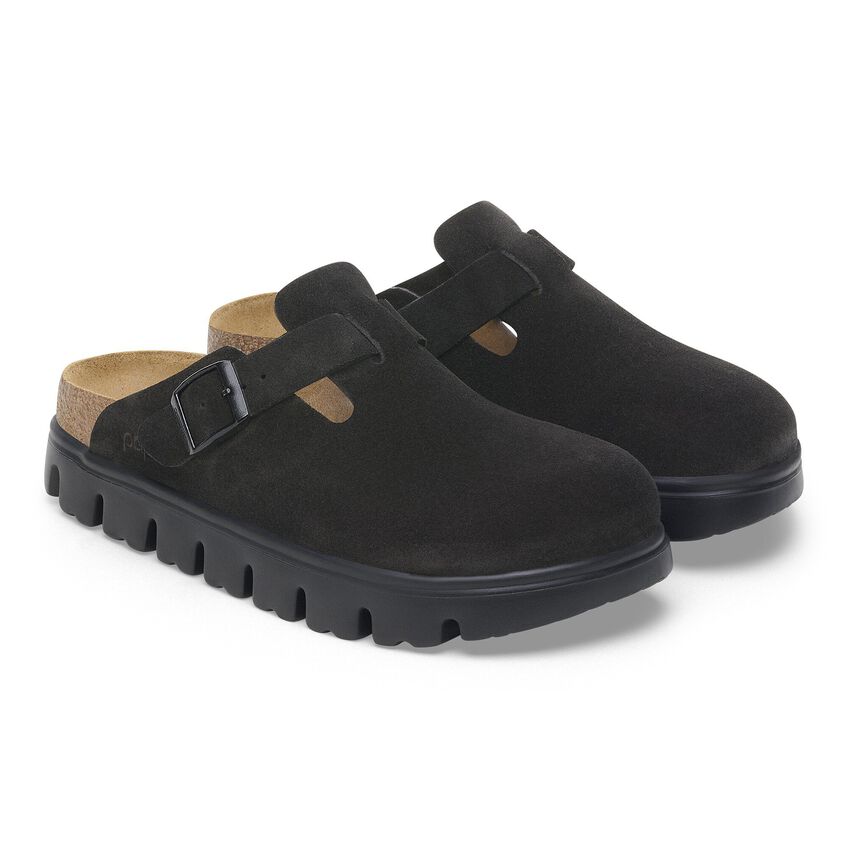 Birkenstock Papillio BOSTON CHUNKY 1028317 Noir | Suède Largeur Étroite - Dealorys