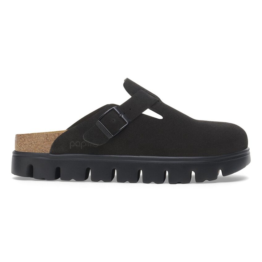 Birkenstock Papillio BOSTON CHUNKY 1028317 Noir | Suède Largeur Étroite - Dealorys