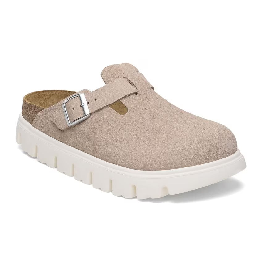 Birkenstock Papillio BOSTON CHUNKY 1029125 Light Rose | Suède Largeur Étroite - Dealorys