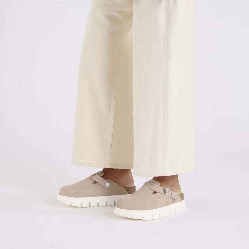 Birkenstock Papillio BOSTON CHUNKY 1029125 Light Rose | Suède Largeur Étroite - Dealorys