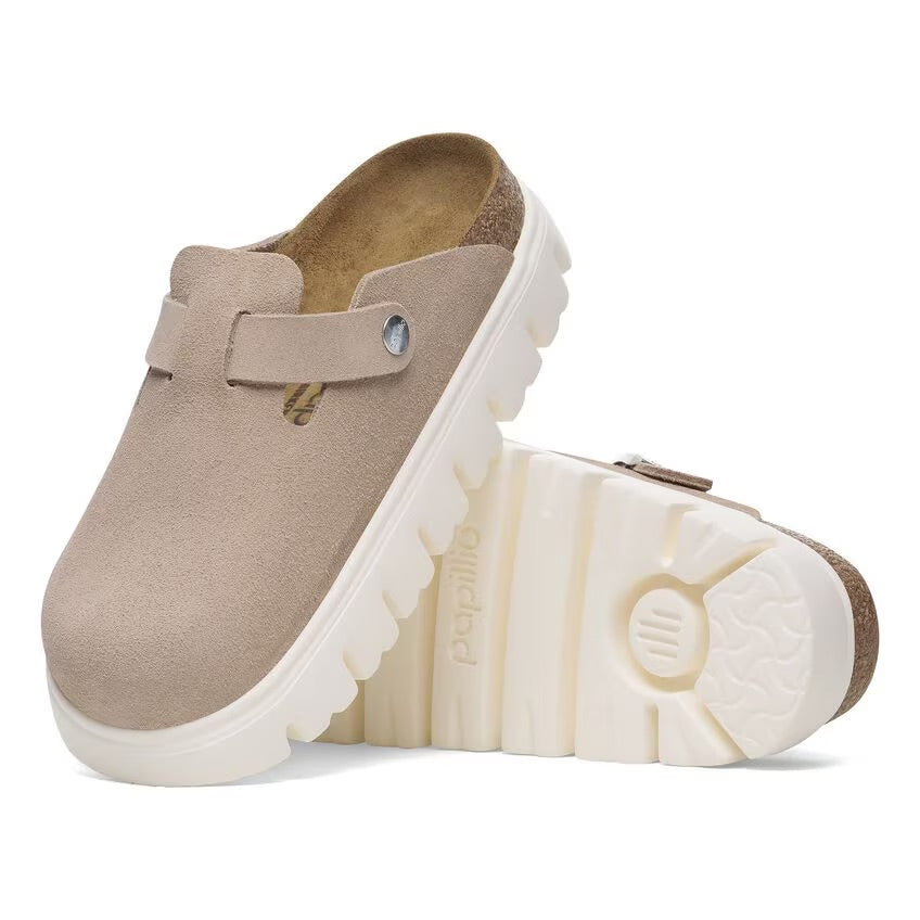 Birkenstock Papillio BOSTON CHUNKY 1029125 Light Rose | Suède Largeur Étroite - Dealorys
