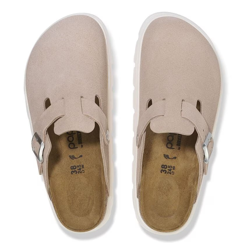 Birkenstock Papillio BOSTON CHUNKY 1029125 Light Rose | Suède Largeur Étroite - Dealorys