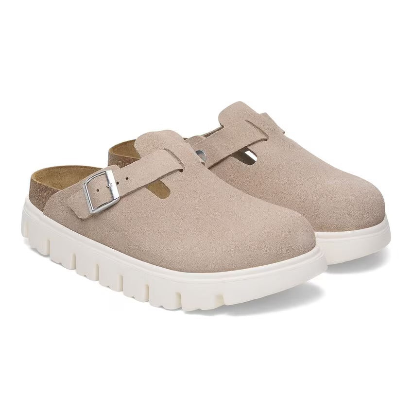 Birkenstock Papillio BOSTON CHUNKY 1029125 Light Rose | Suède Largeur Étroite - Dealorys