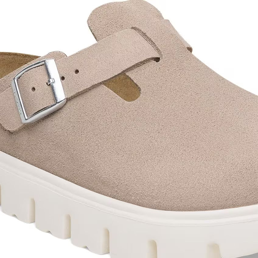 Birkenstock Papillio BOSTON CHUNKY 1029125 Light Rose | Suède Largeur Étroite - Dealorys